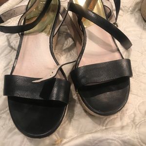 Michael Kors 9.5 espadrille leather sandal black
